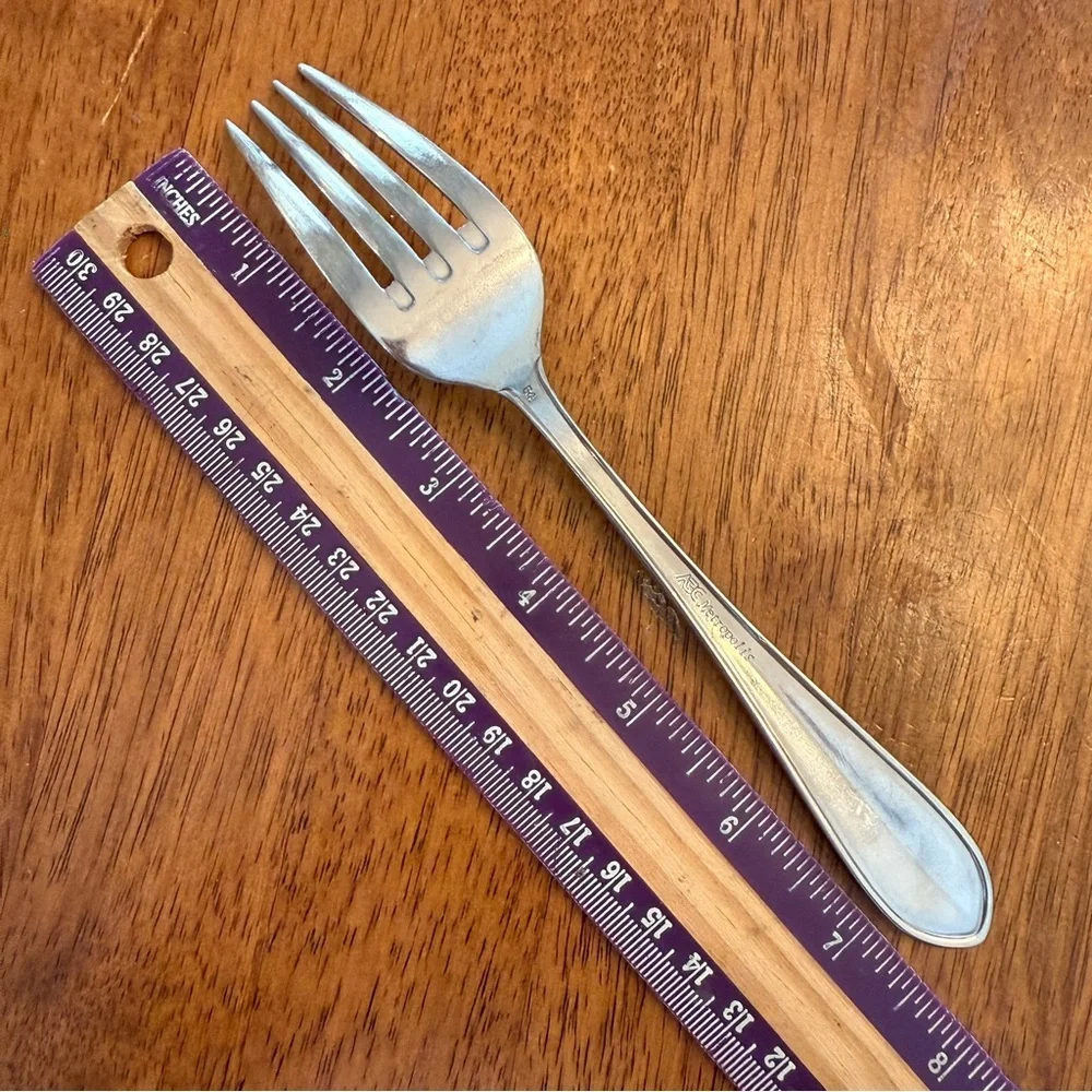 Vintage Art Deco Stainless Salad Fork Replacement Craft Jewelry 7.5” Retro Style
